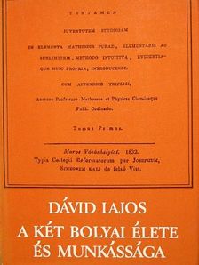Dávid Lajos - A két Bolyai élete és munkássága [antikvár]