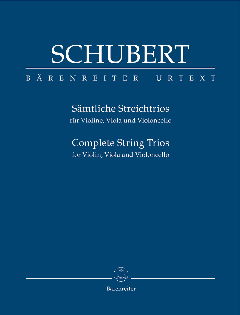 SCHUBERT - SAEMTLICHE STREICHTRIOS FÜR VIOLINE, VIOLA UND VIOLONCELLO, STUDIENPARTITUR URTEXT (W. ADERHOLD)