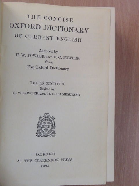 The Concise Oxford Dictionary of Current English [antikvár]