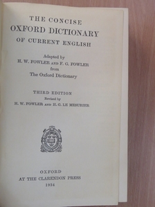 The Concise Oxford Dictionary of Current English [antikvár]