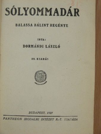 Dormándi László - Sólyommadár [antikvár]