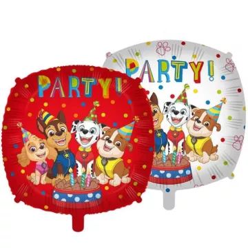 Mancs őrjárat: Party! feliratú fólia lufi - 46 cm