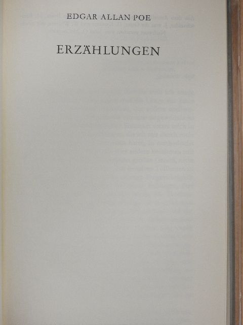 Edgar Allan Poe - Erzählungen [antikvár]