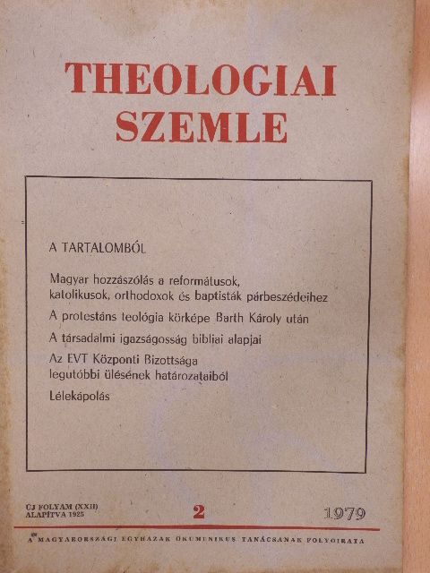 C. G. Baeta - Theologiai Szemle 1979. március-április [antikvár]