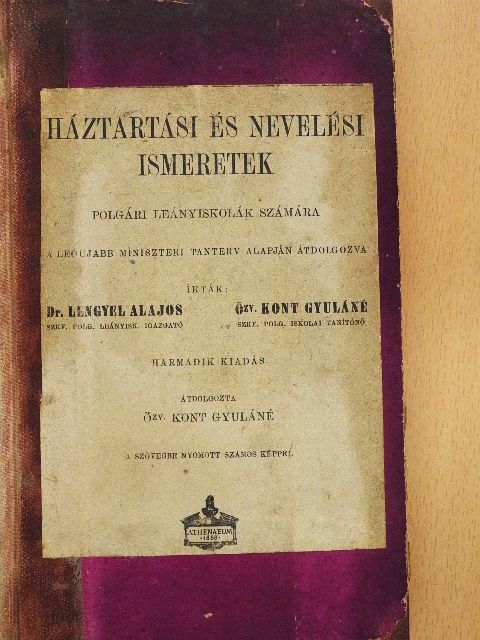 Dr. Lengyel Alajos - Háztartási és nevelési ismeretek  [antikvár]