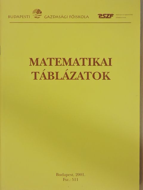 Dr. Szörcsei László - Matematikai táblázatok [antikvár]