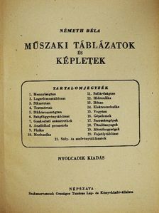 Németh Béla - Műszaki táblázatok és képletek [antikvár]