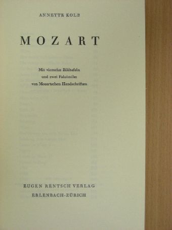 Annette Kolb - Mozart [antikvár]