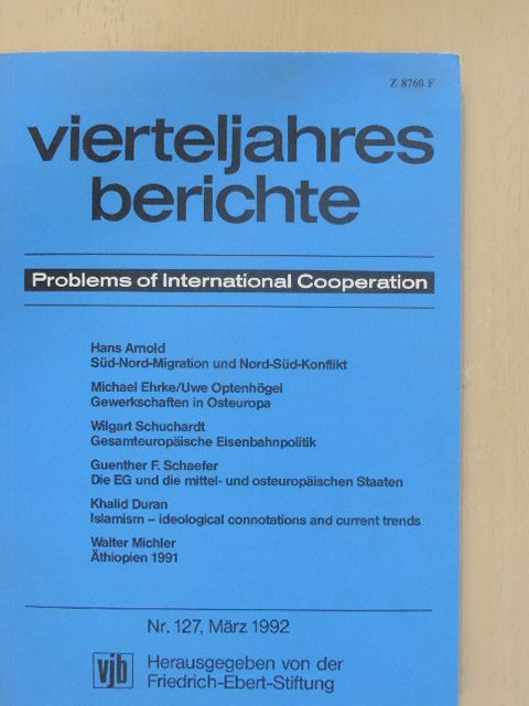 Hans Arnold - Vierteljahres berichte März 1992 [antikvár]