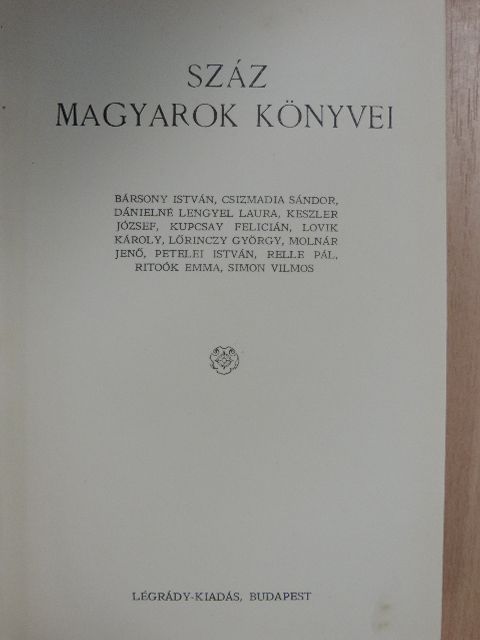 Bársony István - Száz magyarok könyvei VII. [antikvár]