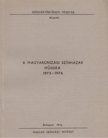 Mikó Edit - A magyarországi színházak műsora 1975-1976 [antikvár]