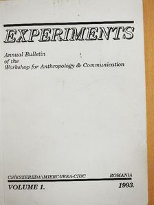 Bodó Julianna - Experiments 1993. Volume 1.  [antikvár]