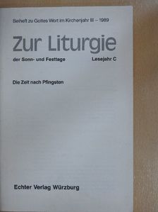 Albert Miorin - Zur Liturgie der Sonn- und Festtage [antikvár]