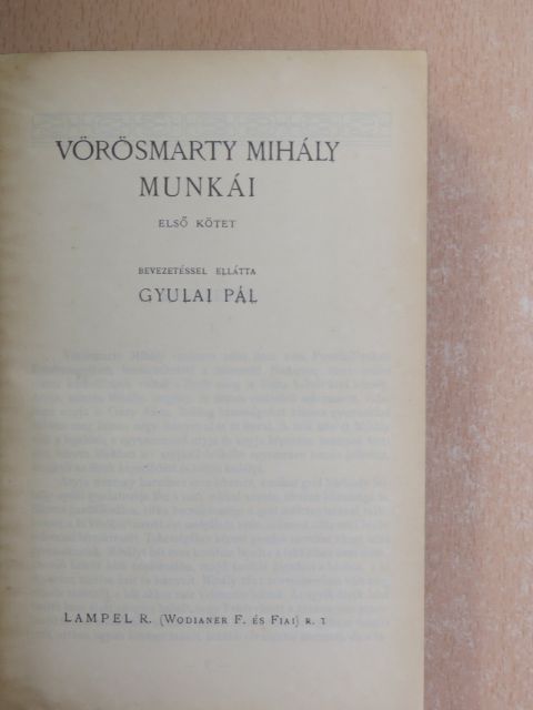 Vörösmarty Mihály - Vörösmarty Mihály munkái I. [antikvár]