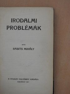 Babits Mihály - Irodalmi problémák [antikvár]