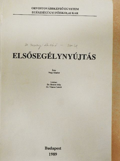 Nagy Sándor - Elsősegélynyújtás [antikvár]