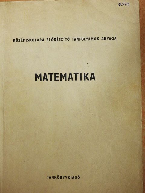 Rohovszky Rudolf - Matematika [antikvár]