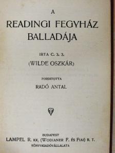 Wilde Oszkár - A readingi fegyház balladája [antikvár]