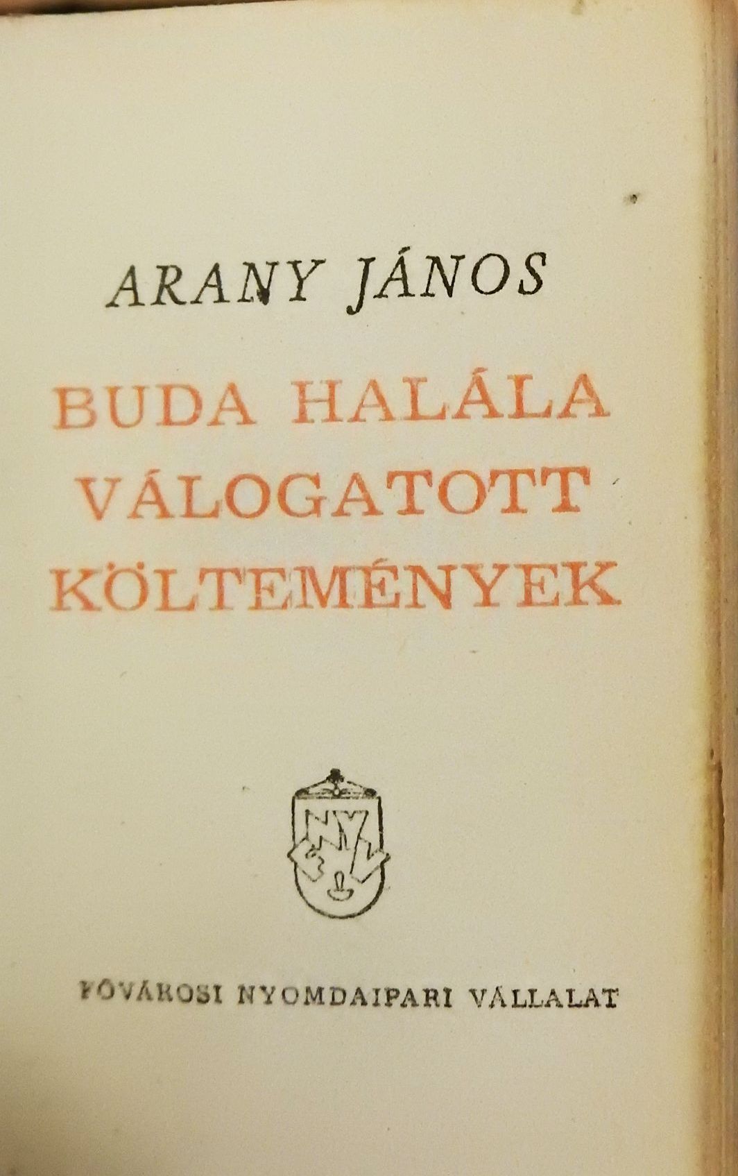 Arany János - Buda halála/Válogatott költemények (minikönyv) [antikvár]