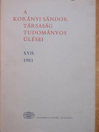 Bán András - A Korányi Sándor Társaság tudományos ülései XVII. [antikvár]