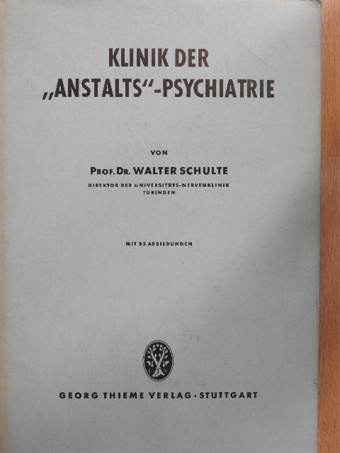 Prof. Dr. Walter Schulte - Klinik der "Anstalts"-Psychiatrie [antikvár]