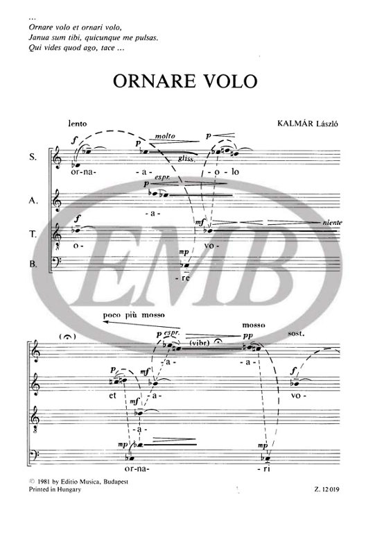 Kalmár László - ORNARE VOLO