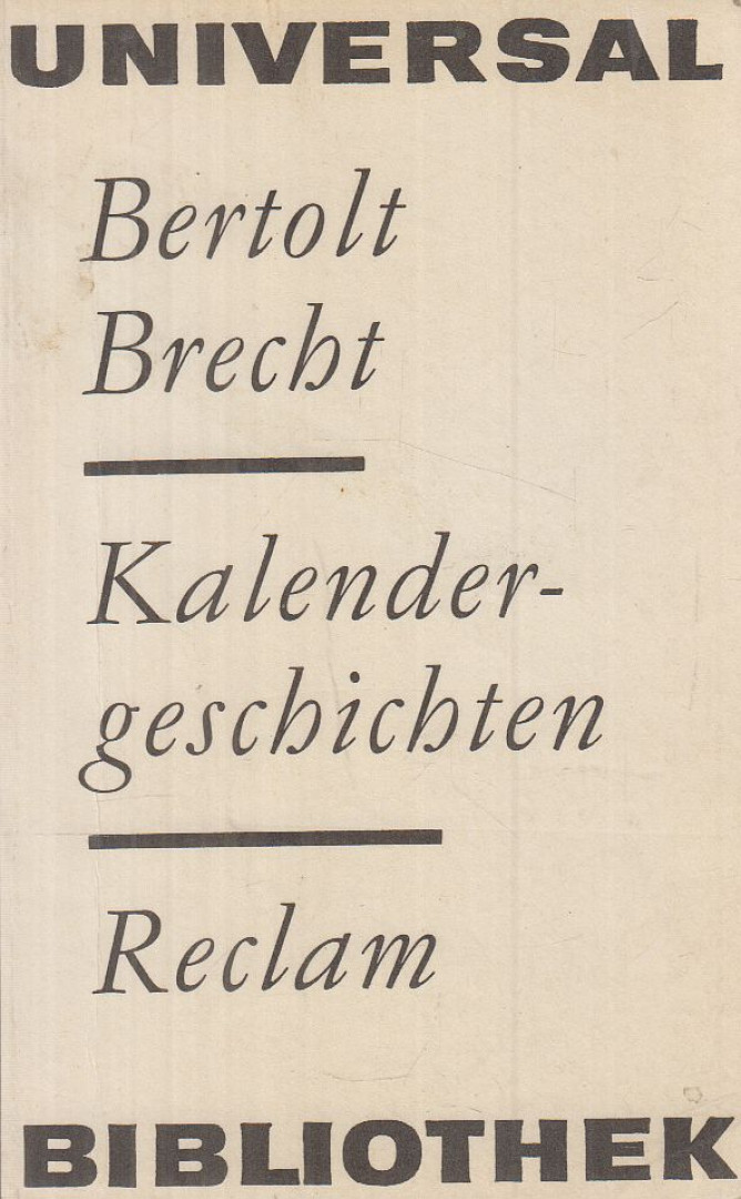 Brecht, Bertolt - Kalendergeschichten [antikvár]