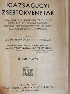 Dr. Térfy Béla - Igazságügyi zsebtörvénytár [antikvár]