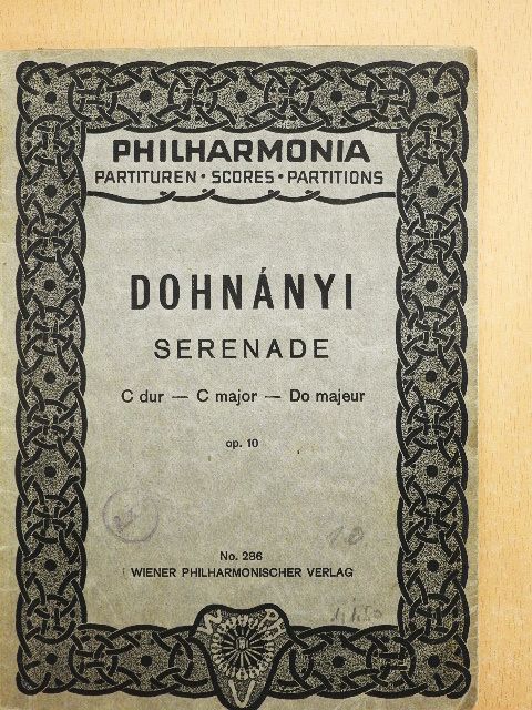 Ernst von Dohnányi - Serenade für Streichtrio [antikvár]