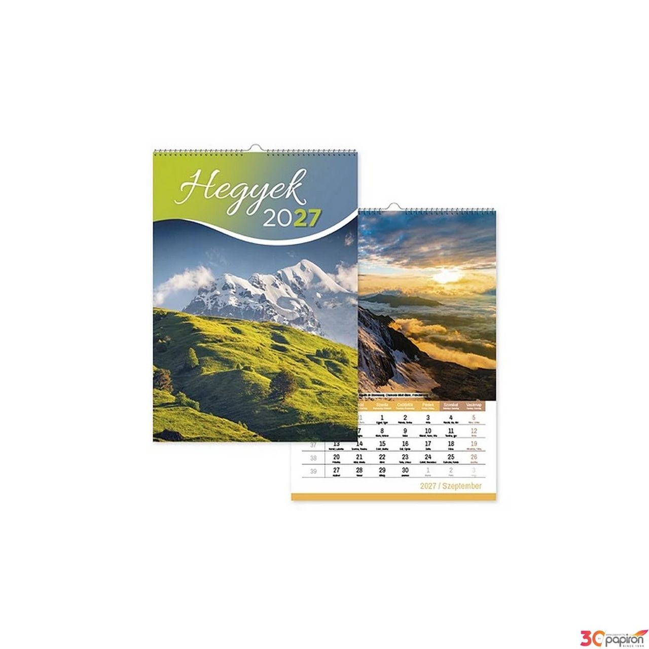 P4111 - 0247 - Naptár fali pd Hegyek 21x30 cm 2027
