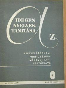Cser Sándorné - Az idegen nyelvek tanítása 1961. augusztus [antikvár]