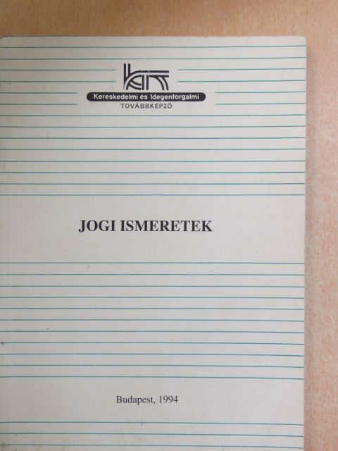 Dr. Drábik László - Jogi ismeretek [antikvár]