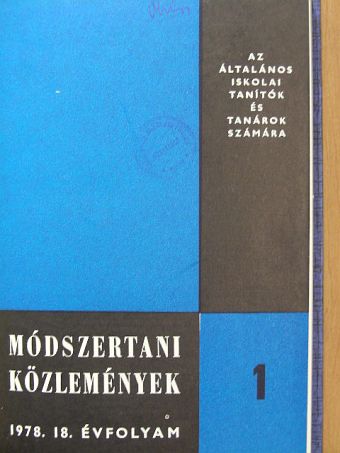 B. Fejes Katalin - Módszertani Közlemények 1978. január-december [antikvár]