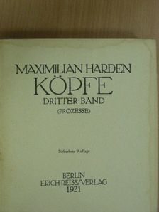 Maximilian Harden - Köpfe III. [antikvár]