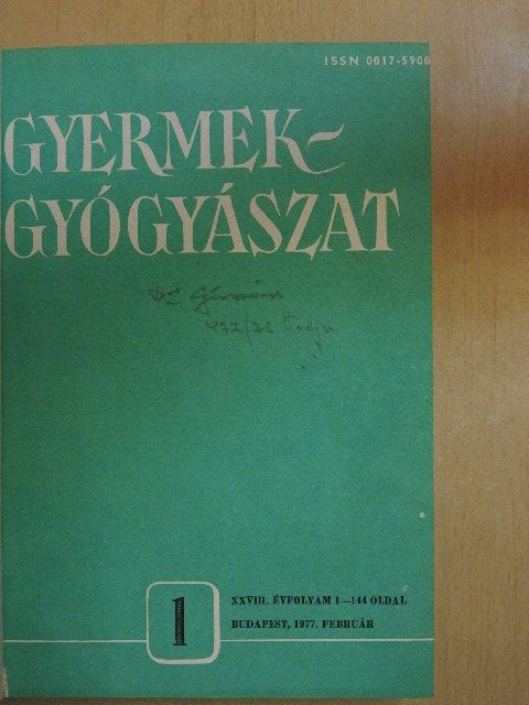 Ács Éva - Gyermekgyógyászat 1977-1978. február-november [antikvár]