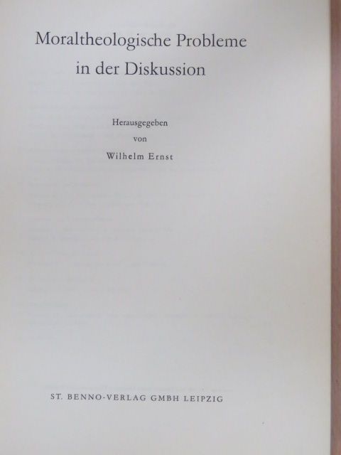 C. van Ouwerkerk - Moraltheologische Probleme in der Diskussion [antikvár]