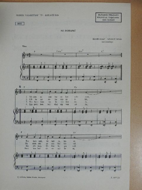 Blum József - Ne rohanj! [antikvár]