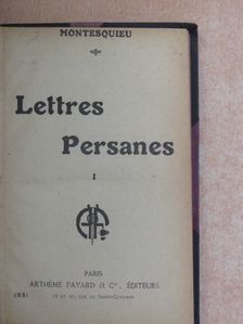 Bordelais Montesquieu - Lettres Persanes I-III. [antikvár]
