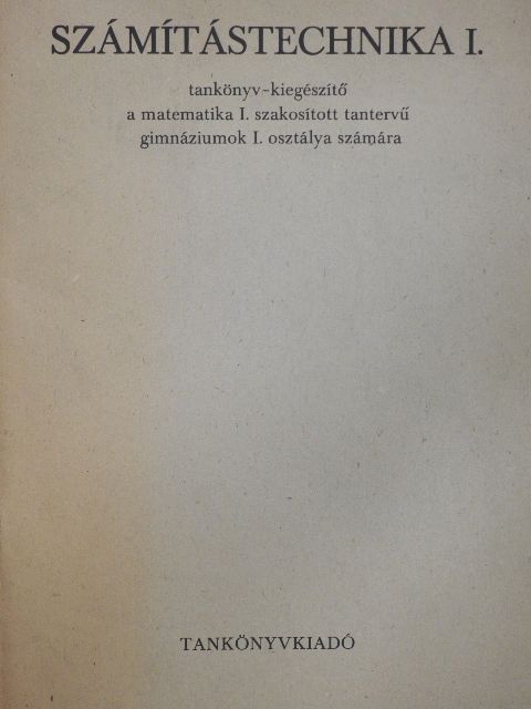Dr. Hámori Miklós - Számítástechnika I. [antikvár]