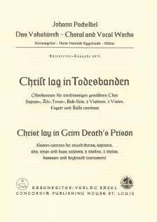 PACHELBEL - CHRIST LAG IN TODESBANDEN, OSTERKANTATE FÜR CHOR, SOLOS, 2 VIOLINEN ...