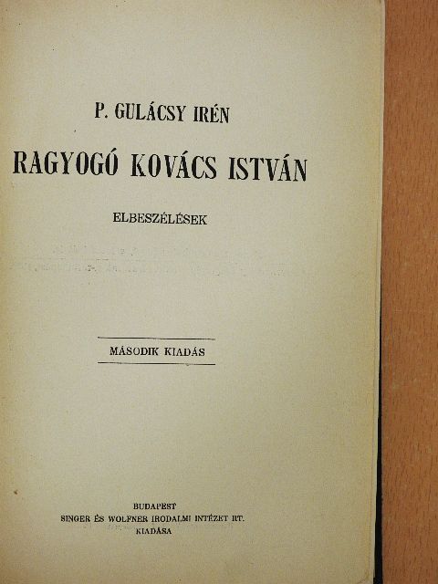 P. Gulácsy Irén - Ragyogó Kovács István [antikvár]