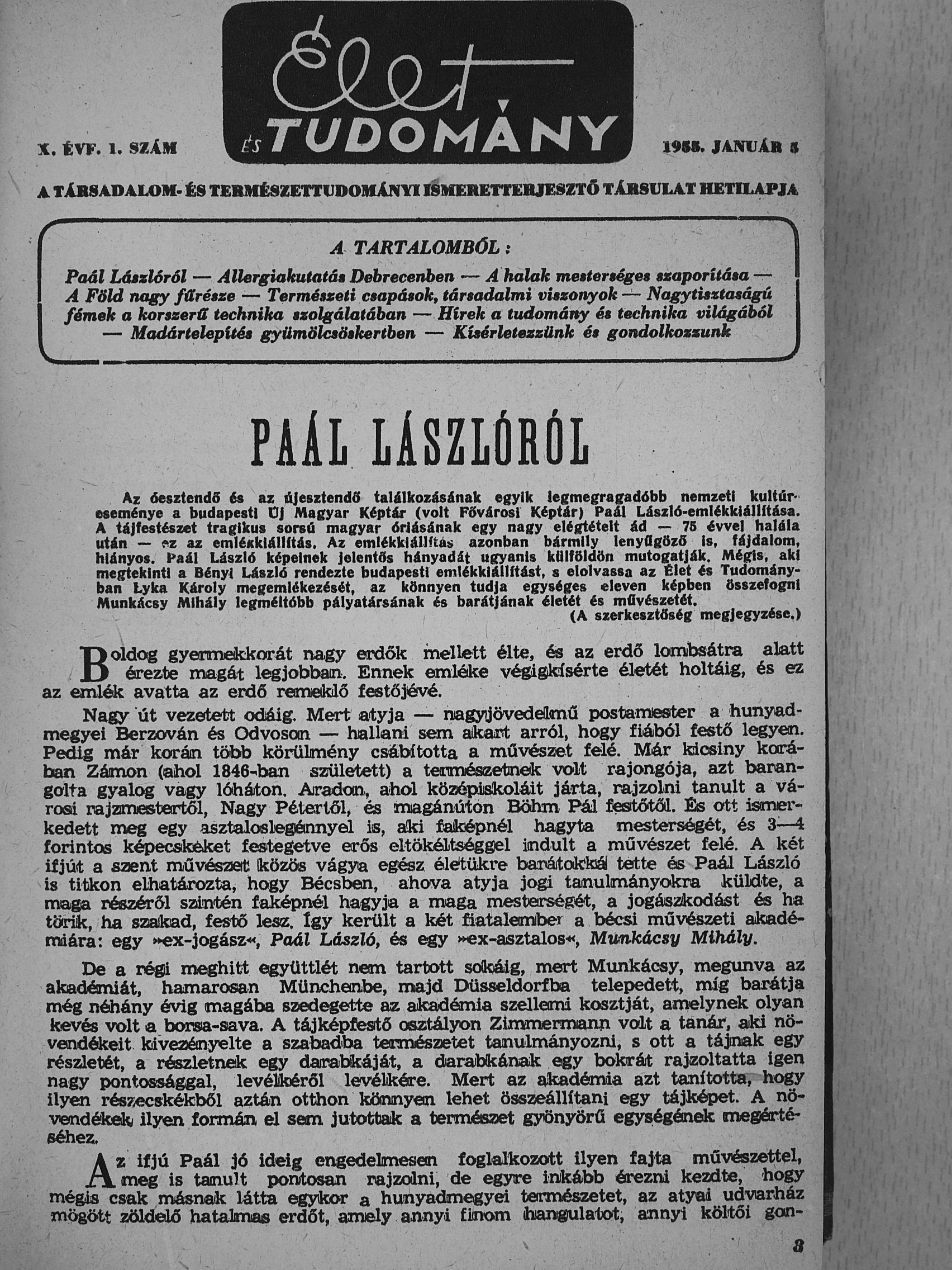 Lyka Károly - Élet és Tudomány 1955. (nem teljes évfolyam) I-II. [antikvár]