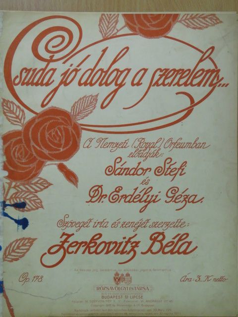 Zerkovitz Béla - Csuda jó dolog a szerelem... [antikvár]