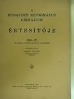 Dr. Máthé Elek - A Budapesti Református Gimnázium értesítője 1936-37. [antikvár]