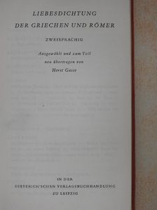 Anakreon - Liebesdichtung der Griechen und Römer [antikvár]