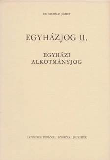 Személyi József - Egyházjog II. [antikvár]