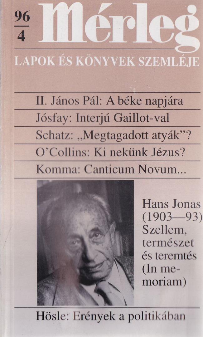 Boór János - Mérleg 1996/4 [antikvár]