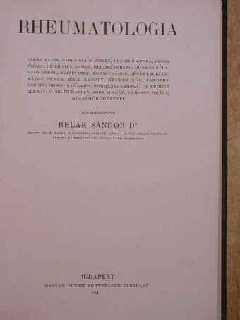 Barla-Szabó József - Rheumatologia [antikvár]