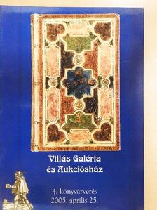 Villás Galéria és Aukciósház 4. könyvárverés [antikvár]