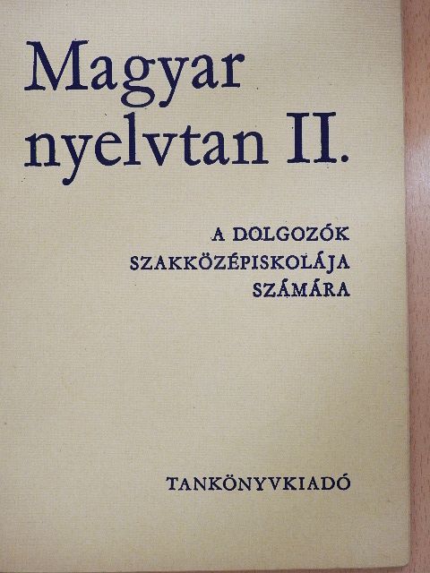 Graf Rezső - Magyar nyelvtan II. [antikvár]